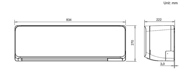 <span style="color: #ff0000;">Fujitsu</span> - ASYG 09 KMCG - Single Split - <span style="color: #0000ff;">2,5kW</span>/<span style="color: #ff0000;">2,8kW</span> - Afbeelding 2